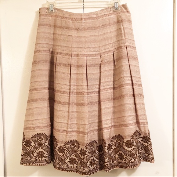 Oscar de la Renta Dresses & Skirts - Oscar De La Renta Embellished Linen Blend Skirt